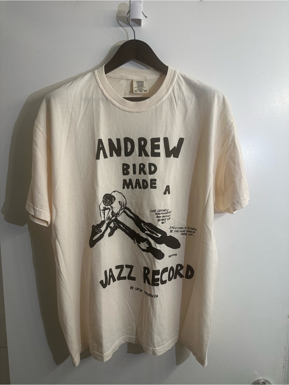 Andrew Bird Jazz Record Graphic Tee - Cream